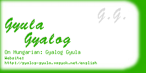 gyula gyalog business card